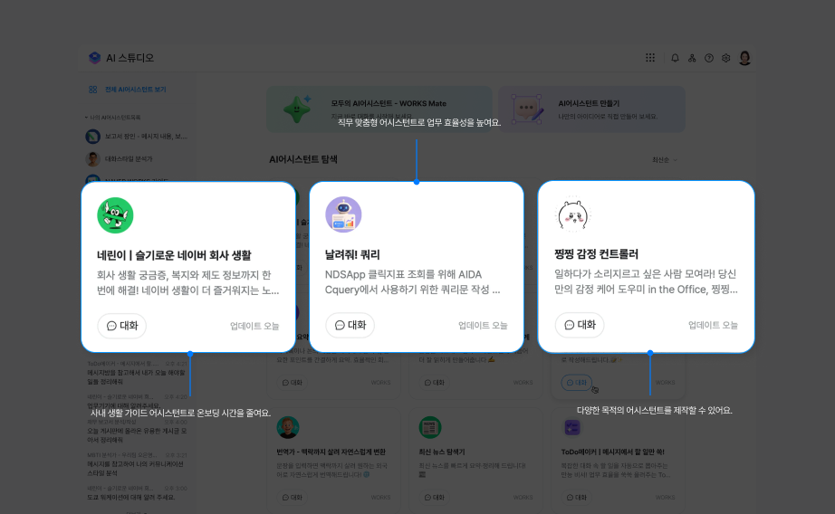 네이버 직원들이 자주 사용하는 네이버웍스 AI 어시스턴트 모음 
